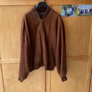 Men’s coach suede bomber jacket